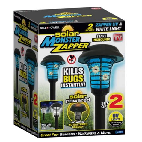 The mechanism of solar bug zappers is similar to that of a normal bug zapper. . Monster solar zapper